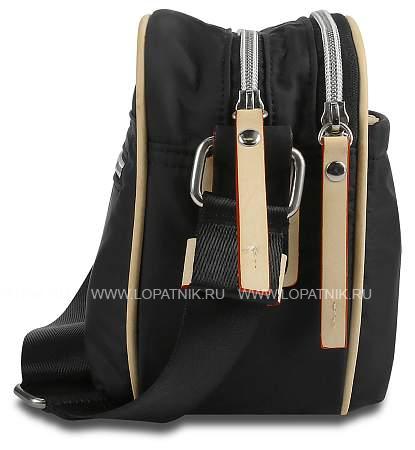 сумка кросс-боди женская bugatti lido, чёрная, полиэстер, 24х9х17 см, 3,6 л 49360401 BUGATTI