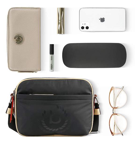 Сумка кросс-боди женская BUGATTI Lido, чёрная, полиэстер, 24х9х17 см, 3,6 л 49360401 BUGATTI, Артикул: 49360401 фото №1