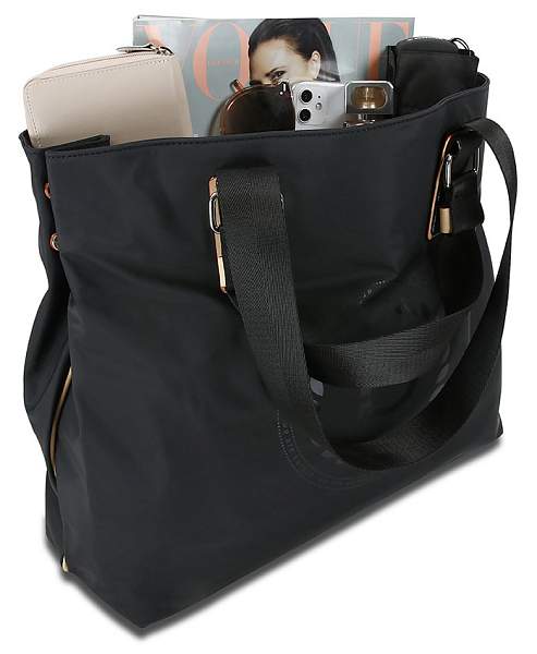 Сумка-тоут женская BUGATTI Lido, чёрная, полиэстер, 40х17,5х34,5 см, 22 л 49361501 BUGATTI, Артикул: 49361501 фото №1