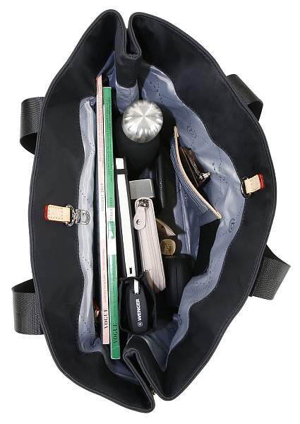 Сумка-тоут женская BUGATTI Lido, чёрная, полиэстер, 40х17,5х34,5 см, 22 л 49361501 BUGATTI, Артикул: 49361501 фото №1