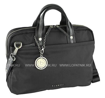сумка женская bugatti contratempo 15", чёрная, полиэстер, 39,5х6,3х27 см 49180101 BUGATTI