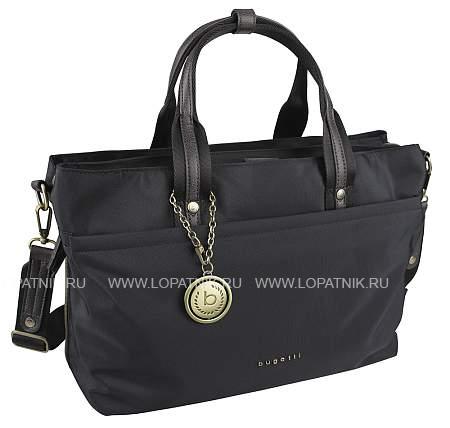 сумка женская bugatti contratempo 15", чёрная, полиэстер, 45х14,5х31 см 49180201 BUGATTI