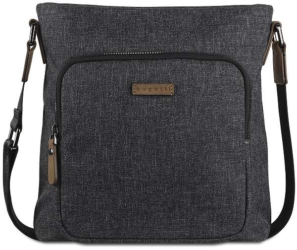 Сумка наплечная мужская BUGATTI Luce, серая, полиэстер, 24х5х25,5 см 49650049 BUGATTI, Артикул: 49650049 фото №1