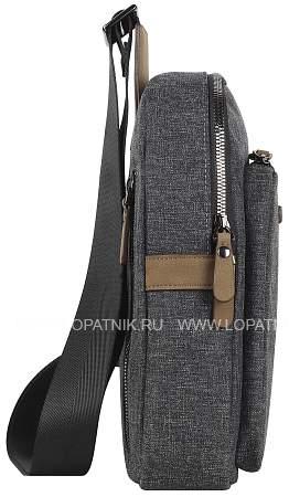 рюкзак с одним плечевым ремнем bugatti luce, серый, полиэстер, 17х6х27 см 49650149 BUGATTI