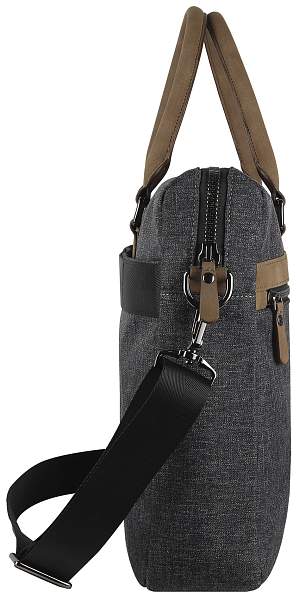 Портфель мужской BUGATTI Luce 16'', серый, полиэстер, 40х8х31,5 см 49650249 BUGATTI, Артикул: 49650249 фото №1