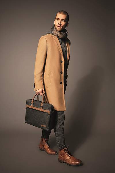 Портфель мужской BUGATTI Luce 16'', серый, полиэстер, 40х8х31,5 см 49650249 BUGATTI, Артикул: 49650249 фото №1