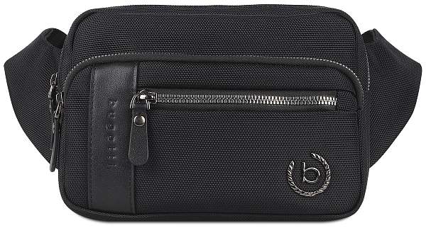 Сумка на пояс BUGATTI Nero, чёрная, нейлон 1680D/кожа, 20,5х6х15 см 49640301 BUGATTI, Артикул: 49640301 фото №1