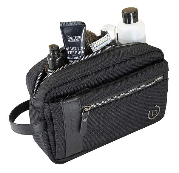 Несессер мужской BUGATTI Nero, чёрный, нейлон 1680D/кожа, 24х7,5х16 см 49640401 BUGATTI, Артикул: 49640401 фото №1