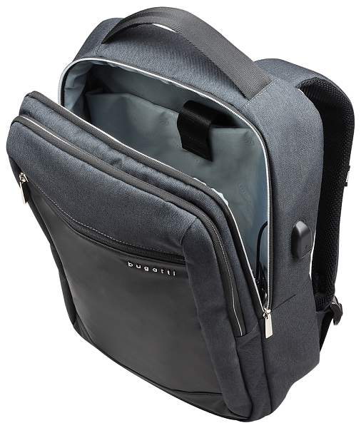 Рюкзак мужской BUGATTI Sera 15'', антрацитовый, полиэстер, 32х12х46 см 49630013 BUGATTI, Артикул: 49630013 фото №1