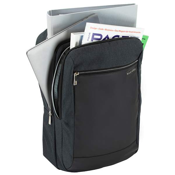 Рюкзак мужской BUGATTI Sera 15'', антрацитовый, полиэстер, 32х12х46 см 49630013 BUGATTI, Артикул: 49630013 фото №1