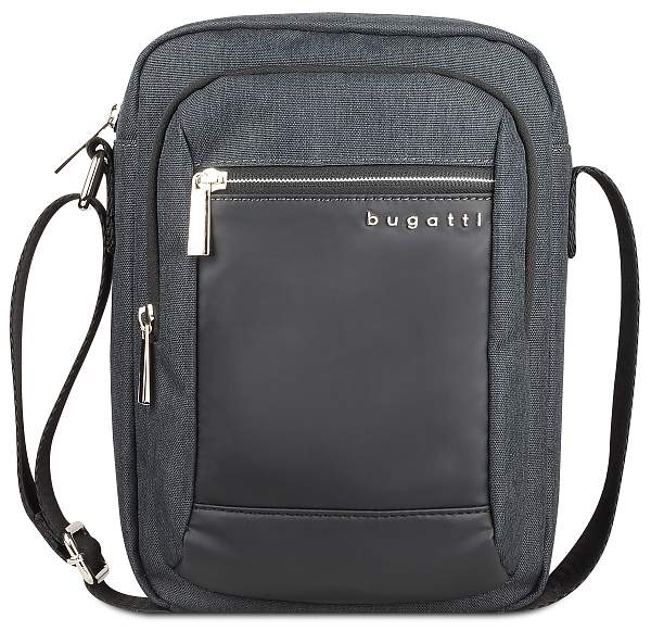 Сумка наплечная мужская BUGATTI Sera, антрацитовая, полиэстер, 21х6х26,5 см 49630113 BUGATTI, Артикул: 49630113 фото №1