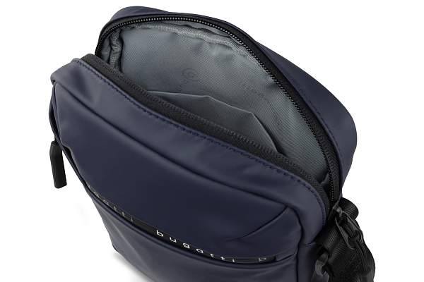Сумка наплечная BUGATTI Blanc, синяя, тарпаулин/полиэстер, 17х4,5х21 см 49660205 BUGATTI, Артикул: 49660205 фото №1
