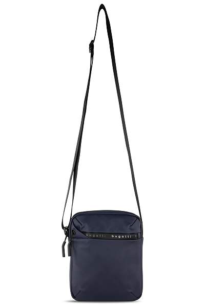 Сумка наплечная BUGATTI Blanc, синяя, тарпаулин/полиэстер, 17х4,5х21 см 49660205 BUGATTI, Артикул: 49660205 фото №1