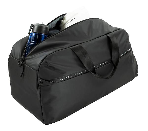 Сумка спортивная BUGATTI Blanc, чёрная, тарпаулин/полиэстер, 52х26х27,5 см 49660301 BUGATTI, Артикул: 49660301 фото №1