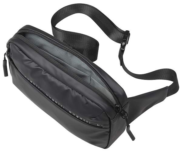 Сумка на пояс BUGATTI Blanc, чёрная, тарпаулин/полиэстер, 26х5,5х13,5 см 49660401 BUGATTI, Артикул: 49660401 фото №1