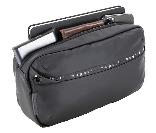 Сумка на пояс BUGATTI Blanc, чёрная, тарпаулин/полиэстер, 26х5,5х13,5 см 49660401 BUGATTI, Артикул: 49660401 фото №1
