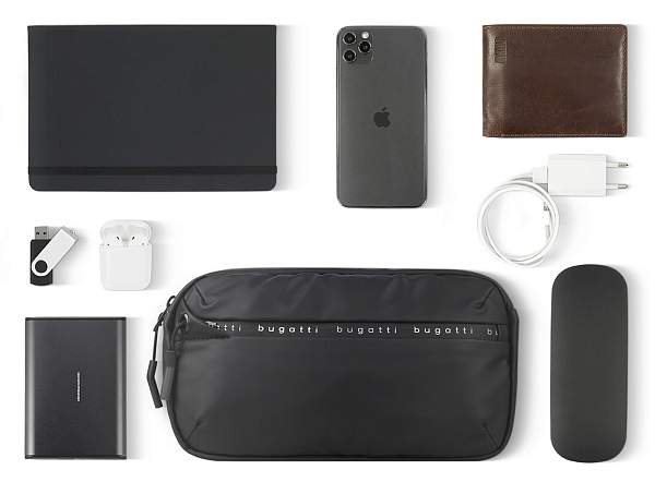 Сумка на пояс BUGATTI Blanc, чёрная, тарпаулин/полиэстер, 26х5,5х13,5 см 49660401 BUGATTI, Артикул: 49660401 фото №1