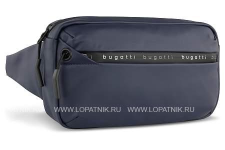 сумка на пояс bugatti blanc, синяя, тарпаулин/полиэстер, 26х5,5х13,5 см 49660405 BUGATTI