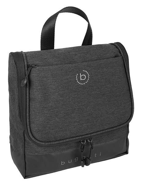 Несессер дорожный BUGATTI Universum, графитовый, полиэстер меланж/тарпаулин, 22х7х21 см, 2 л 49393001 BUGATTI, Артикул: 49393001 фото №1
