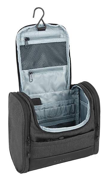 Несессер дорожный BUGATTI Universum, графитовый, полиэстер меланж/тарпаулин, 23,5х12х22,5 см, 7 л 49393401 BUGATTI, Артикул: 49393401 фото №1