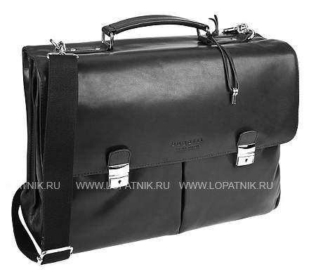 портфель bugatti romano 15'', чёрный, натуральная воловья кожа, 43х13х32 см 49399201 BUGATTI