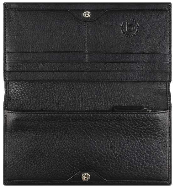 Кошелёк женский BUGATTI Lady Top, чёрный, натуральная воловья кожа, 19,5х2х10 см 49610001 BUGATTI, Артикул: 49610001 фото №1