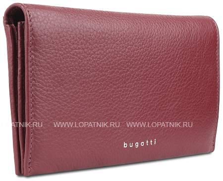 кошелёк женский bugatti lady top, красный, натуральная воловья кожа, 19,5х2х10 см 49610016 BUGATTI