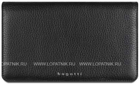 кошелёк женский bugatti lady top, чёрный, натуральная воловья кожа, 19,5х2х11,2 см 49610201 BUGATTI