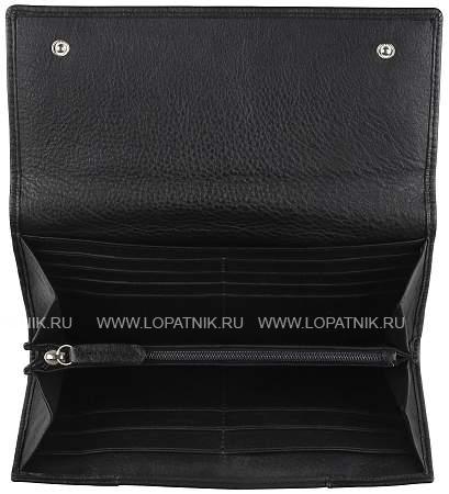 кошелёк женский bugatti lady top, чёрный, натуральная воловья кожа, 20х2,5х10,5 см 49610301 BUGATTI