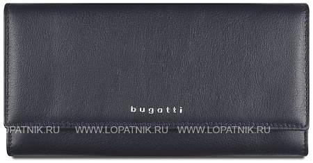 кошелёк женский bugatti lady top, тёмно-синий, натуральная воловья кожа, 20х2,5х10,5 см 49610305 BUGATTI