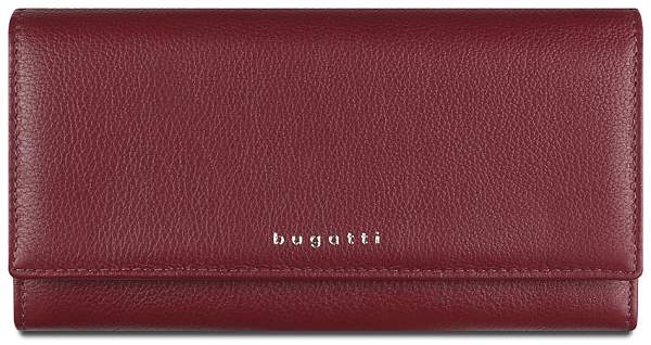 Кошелёк женский BUGATTI Lady Top, красный, натуральная воловья кожа, 20х2,5х10,5 см 49610316 BUGATTI, Артикул: 49610316 фото №1