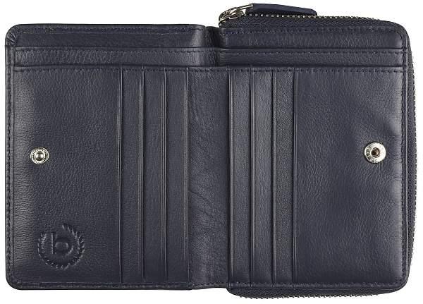 Кошелёк женский BUGATTI Lady Top, на молнии, тёмно-синий, натуральная воловья кожа, 12х2,5х9 см 49610505 BUGATTI, Артикул: 49610505 фото №1