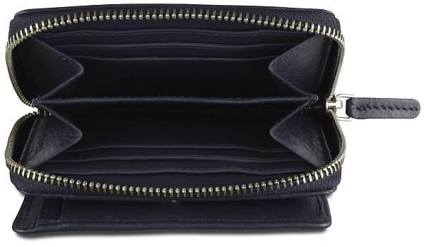 Кошелёк женский BUGATTI Lady Top, на молнии, тёмно-синий, натуральная воловья кожа, 12х2,5х9 см 49610505 BUGATTI, Артикул: 49610505 фото №1