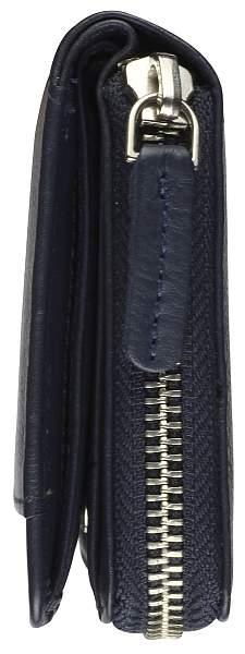 Кошелёк женский BUGATTI Lady Top, на молнии, тёмно-синий, натуральная воловья кожа, 12х2,5х9 см 49610505 BUGATTI, Артикул: 49610505 фото №1