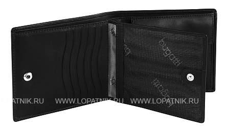 портмоне bugatti vertice, чёрное, натуральная воловья кожа, 11,5х2х10 см 49319301 BUGATTI