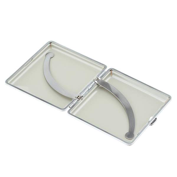 Портсигар S.Quire, нержавеющая сталь, искуственная кожа, серо-бежевый, 9,6х9,3х1,9 см 21-9396BBg-MC S.QUIRE, Артикул: 21-9396BBg-MC фото №1