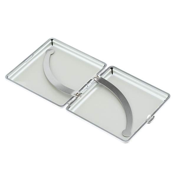 Портсигар S.Quire, нержавеющая сталь, искуственная кожа, чёрный, 9,6х9,3х1,9 см 21-9396Bl-MC S.QUIRE, Артикул: 21-9396Bl-MC фото №1