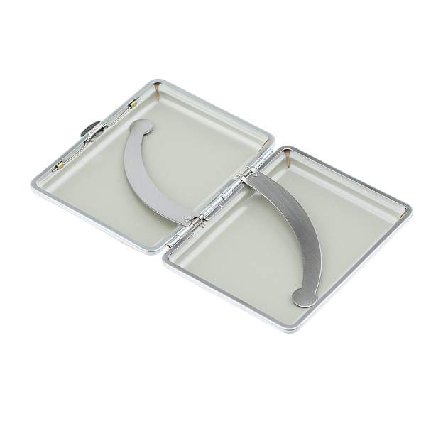 Портсигар S.Quire, нержавеющая сталь, искуственная кожа, серо-бежевый, 7,4х9,5х1,8 см 21-7495BBg-MC S.QUIRE, Артикул: 21-7495BBg-MC фото №1