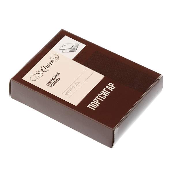 Портсигар S.Quire, нержавеющая сталь, искуственная кожа, серо-бежевый, 7,4х9,5х1,8 см 21-7495BBg-MC S.QUIRE, Артикул: 21-7495BBg-MC фото №1