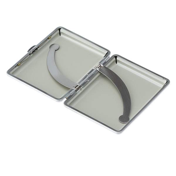 Портсигар S.Quire, нержавеющая сталь, искуственная кожа, чёрный, 7,4х9,5х1,8 см 21-7495Bl-MC S.QUIRE, Артикул: 21-7495Bl-MC фото №1