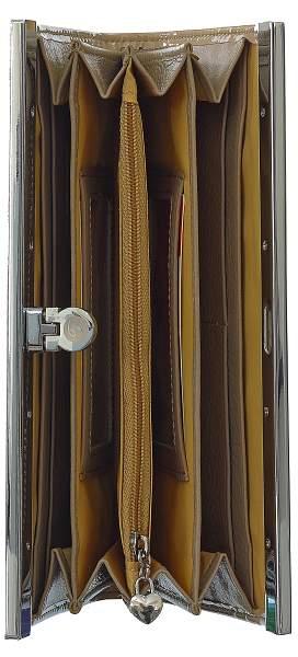 Кошелёк f012-163-27 fioramore бежевый лак FIORAMORE, Артикул: F012-163-27 фото №1