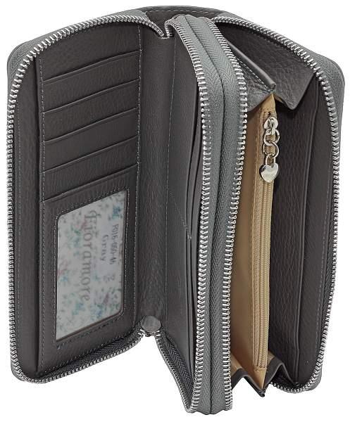 Кошелек fioramore f016-050-46 fioramore серый FIORAMORE, Артикул: F016-050-46 фото №1