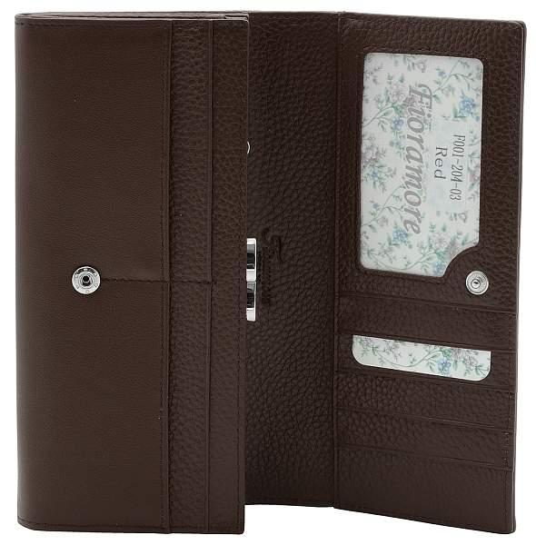 Кошелёк f001-204-02 fioramore коричневый FIORAMORE, Артикул: F001-204-02 фото №1
