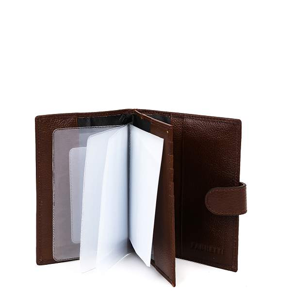 53003D-12 FABRETTI Обложка для документов муж. нат. кожа Fabretti, Артикул: 53003D-12 фото №1