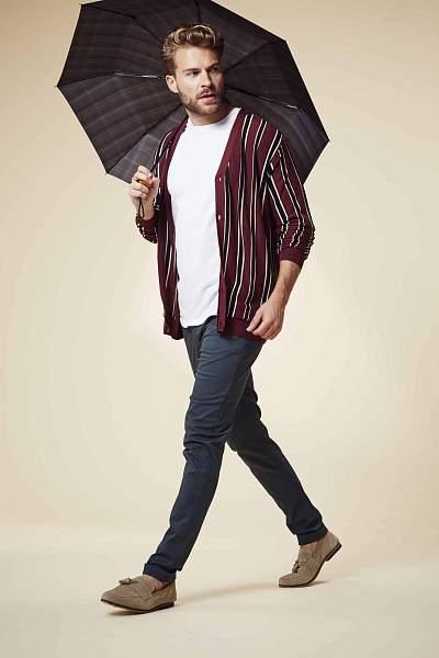 G868-3559 CharcoalCheck (Серая клетка) Зонт мужской механика Fulton Fulton, Артикул: G868-3559 CharcoalCheck фото №1