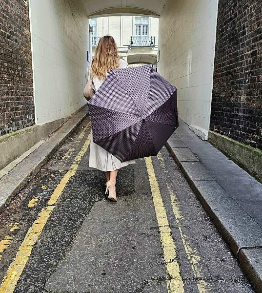 L850-3458 PinkFoulard (Розовый платок) Зонт женский трость Fulton Fulton, Артикул: L850-3458 PinkFoulard фото №1