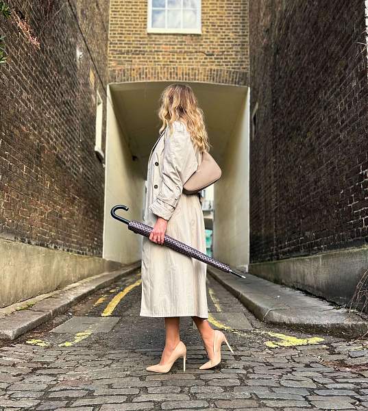 L850-3458 PinkFoulard (Розовый платок) Зонт женский трость Fulton Fulton, Артикул: L850-3458 PinkFoulard фото №1