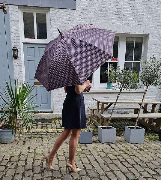 L850-3458 PinkFoulard (Розовый платок) Зонт женский трость Fulton Fulton, Артикул: L850-3458 PinkFoulard фото №1