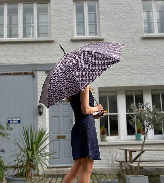 L850-3458 PinkFoulard (Розовый платок) Зонт женский трость Fulton Fulton, Артикул: L850-3458 PinkFoulard фото №1