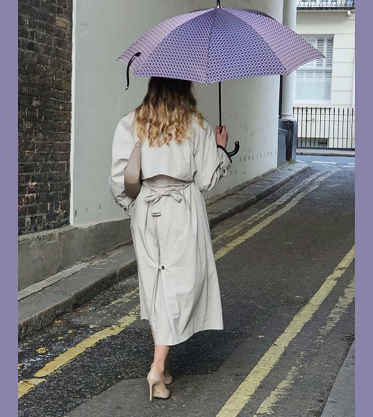 L850-3458 PinkFoulard (Розовый платок) Зонт женский трость Fulton Fulton, Артикул: L850-3458 PinkFoulard фото №1